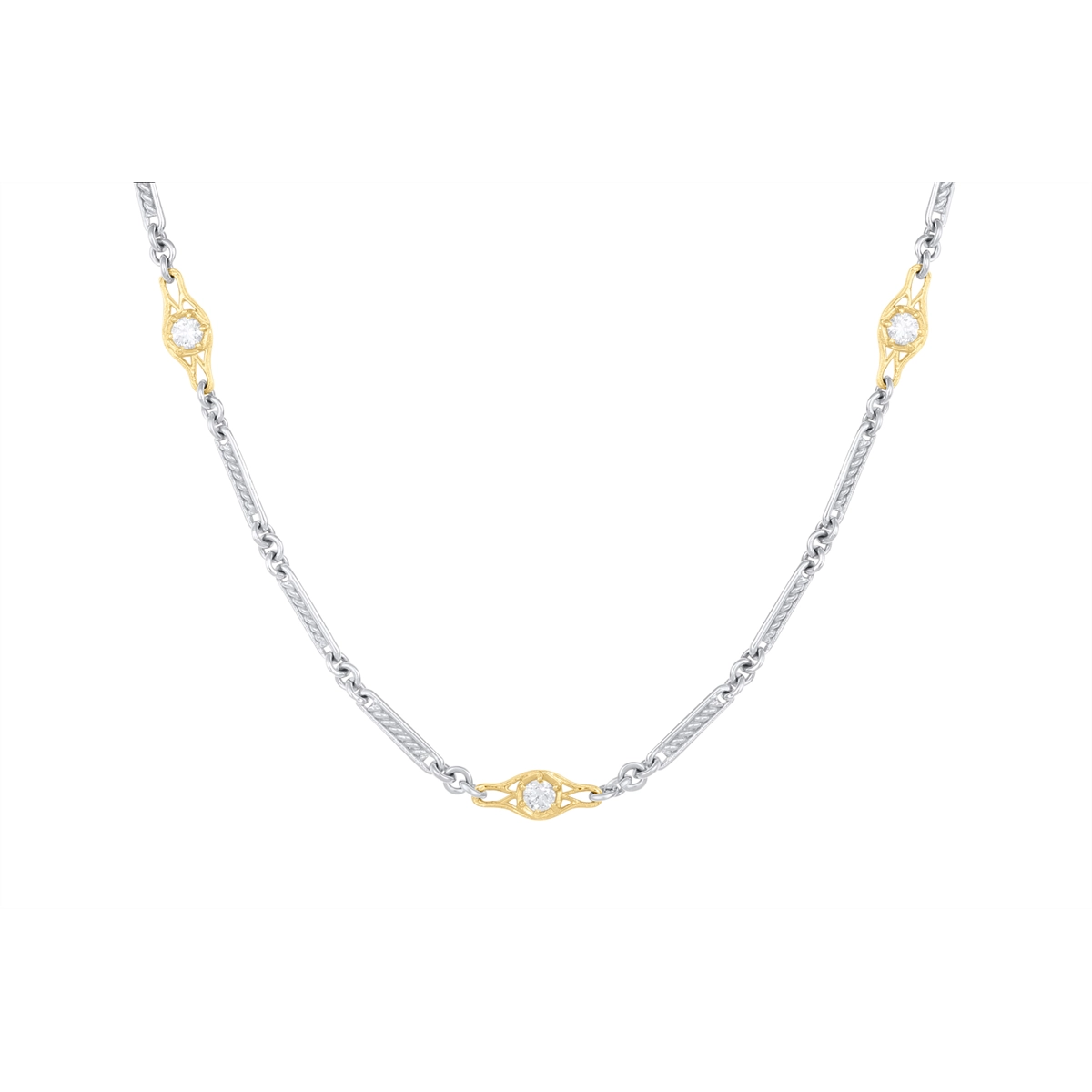 Necklaces Necklaces in Mixed Metals containing Diamond 359205