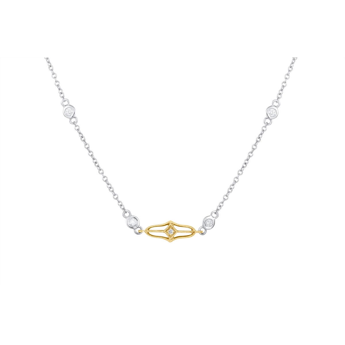 Necklaces Necklaces in Mixed Metals containing Diamond 359210
