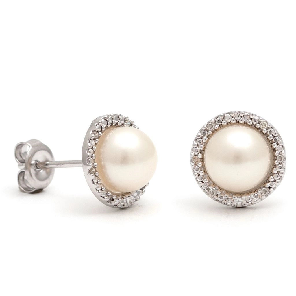Earrings Earrings in Silver containing Multi-gemstone, Diamond, Pearl 359503