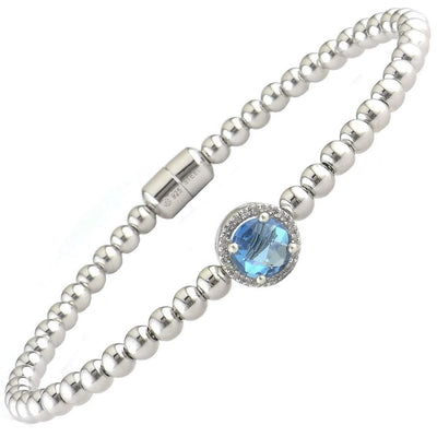 csv_image Bracelets Bracelet in Silver containing Blue topaz , Multi-gemstone, Diamond 359507