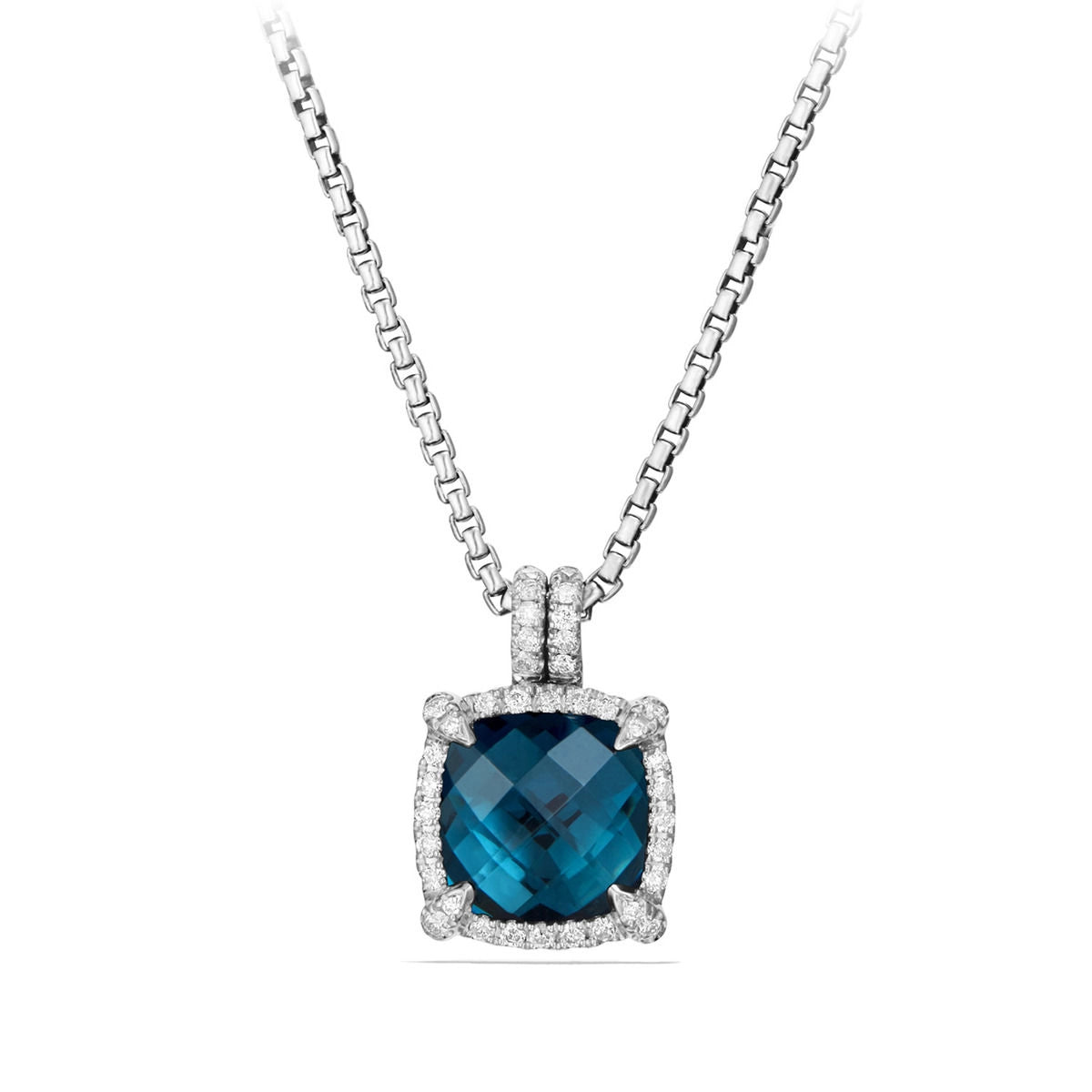 David Yurman Necklaces in Silver containing London blue topaz, Multi-gemstone, Diamond N12747DSSAIBDI18