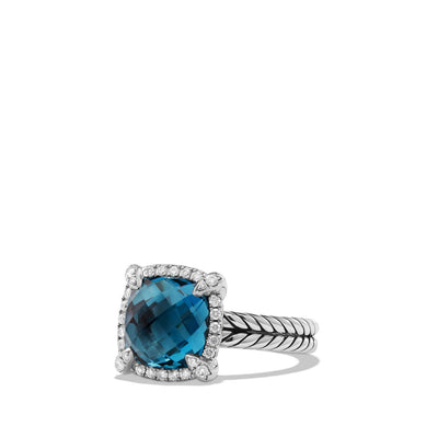 David Yurman Rings in Silver containing Blue topaz , Multi-gemstone, Diamond R12747DSSAIBDI7