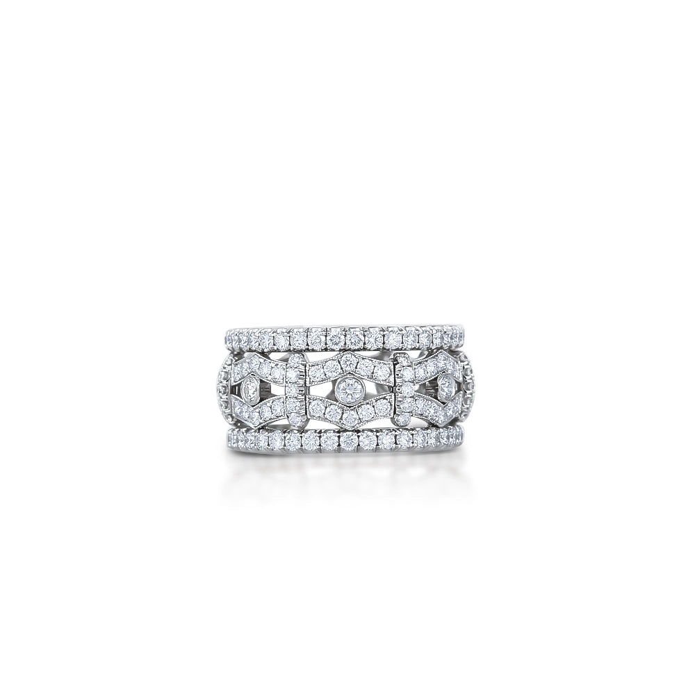 Jack Kelege Rings in Platinum/Palladium containing Diamond KPBD756