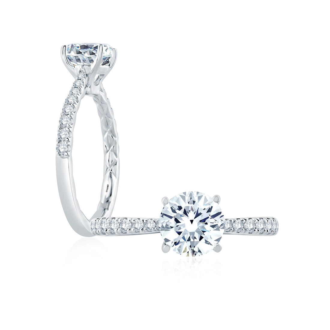 A. Jaffe Engagement Rings in White Gold containing Diamond ME2141Q/126-14Ksi