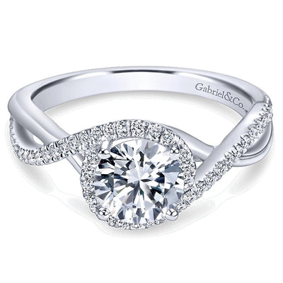 csv_image Gabriel & Co Engagement Ring in White Gold containing Diamond ER7804W44JJ.CSCZ