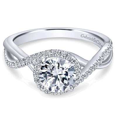 Gabriel & Co Engagement Rings in White Gold containing Diamond ER7804W44JJ.CSCZ