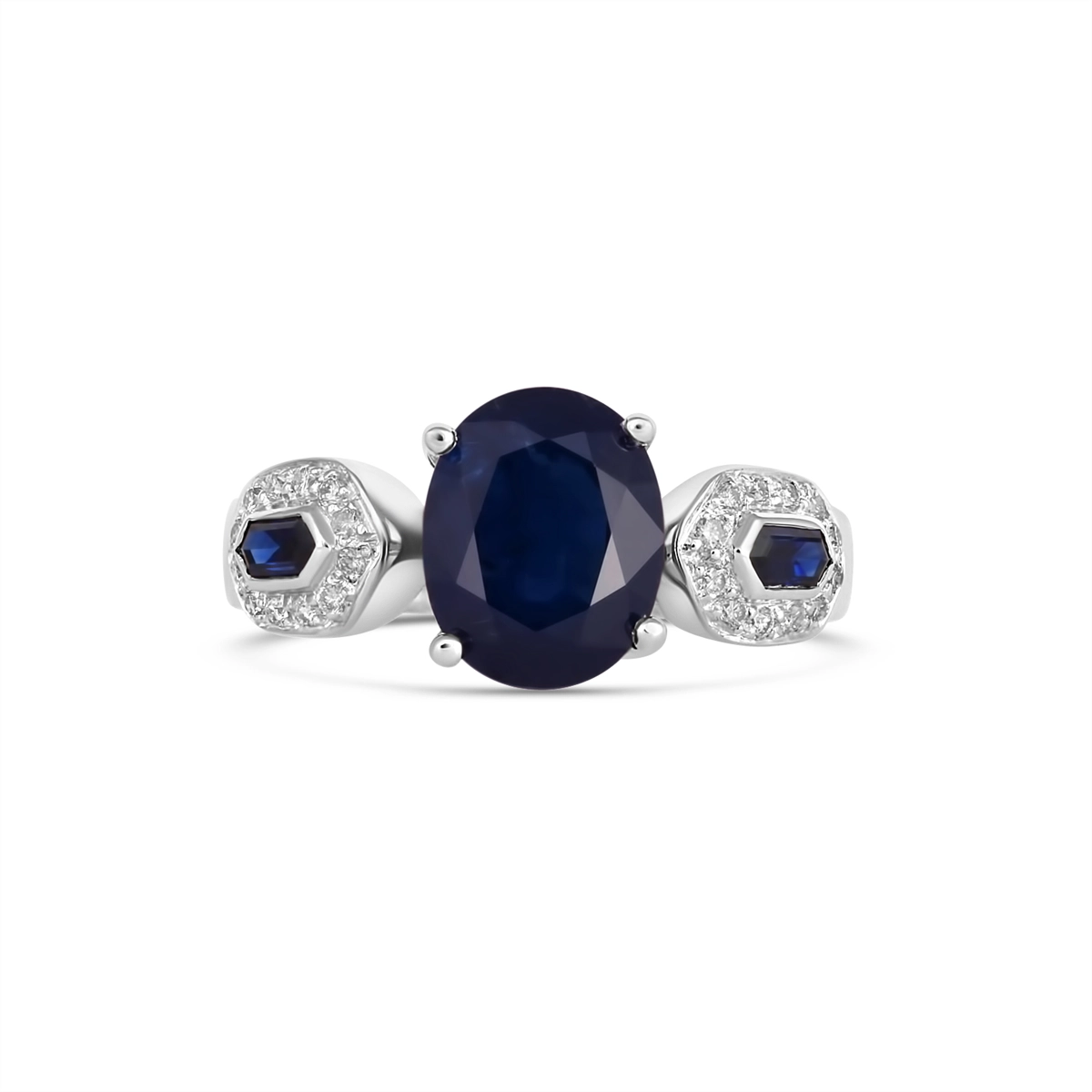 Engagement Collections Rings in White Gold containing Multi-gemstone, Diamond, Sapphire 361671