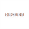 Tacori Wedding Rings in Rose Gold containing Diamond HT 2642 PK 6.5