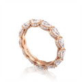 Tacori Wedding Rings in Rose Gold containing Diamond HT 2642 PK 6.5