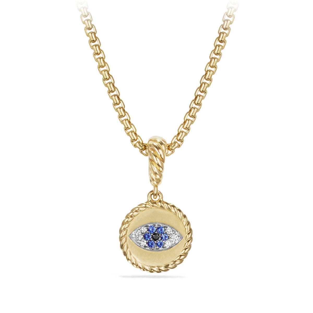David Yurman Pendants in Yellow Gold containing Black diamond, Multi-gemstone, Diamond, Sapphire D13400D88ABSBDDI