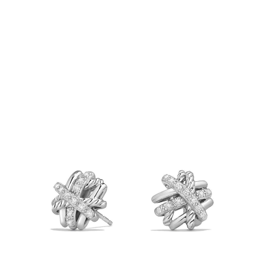 David Yurman Earrings in Silver containing Diamond E13228DSSADI