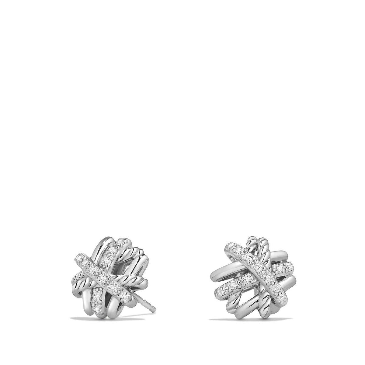 David Yurman Earrings in Silver containing Diamond E13228DSSADI