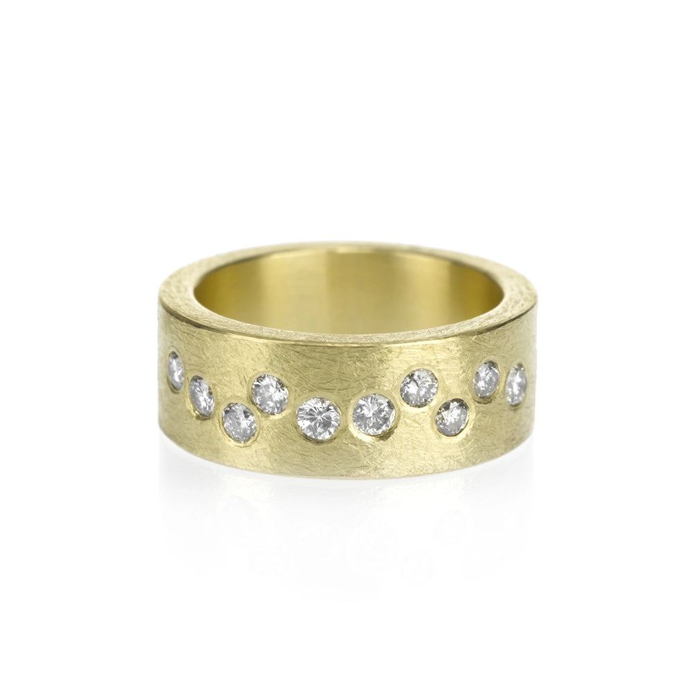Todd Reed Rings in Yellow Gold containing Diamond TRDR638-18KY-WH