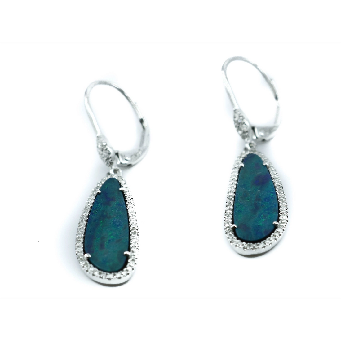 Earrings Earrings in Mixed Metals containing Opal, Multi-gemstone, Diamond 365947