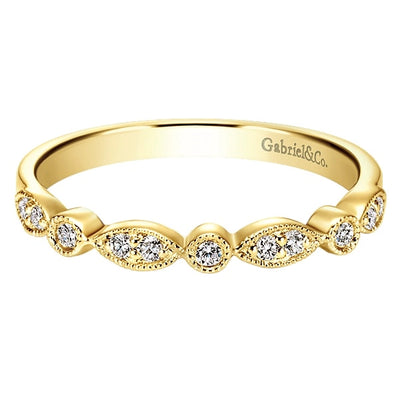 csv_image Gabriel & Co Wedding Ring in Yellow Gold containing Diamond WB3848Y44JJ