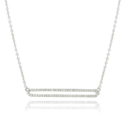 csv_image Doves Necklace in White Gold containing Diamond N6762-14W