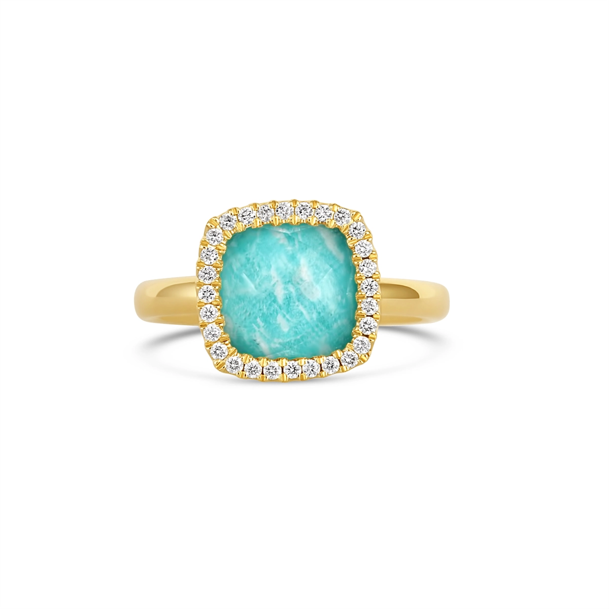 Doves Rings in Yellow Gold containing Quartz, Other, Multi-gemstone, Diamond R7108AZ