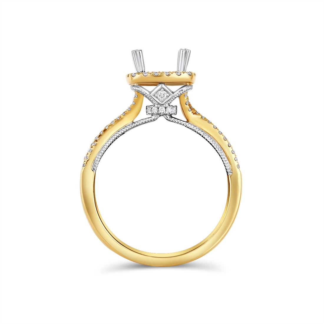 Natalie K. Engagement Rings in Mixed Metals containing Diamond NK35706-YW