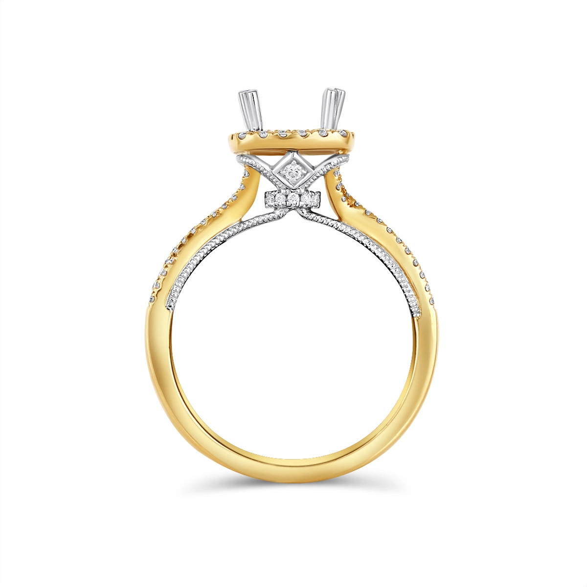 Natalie K. Engagement Rings in Mixed Metals containing Diamond NK35706-YW