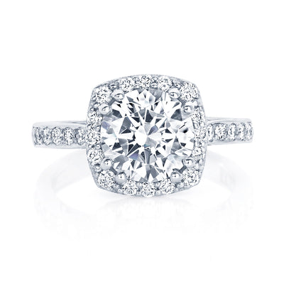 Tacori Engagement Rings in White Gold containing Diamond 2620 RD LG P W-CUSTOM
