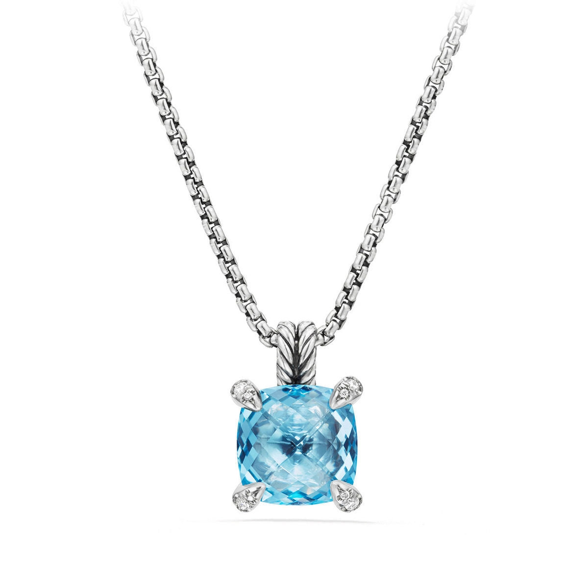 David Yurman Necklaces in Silver containing Blue topaz , Multi-gemstone, Diamond N12643DSSABTDI18