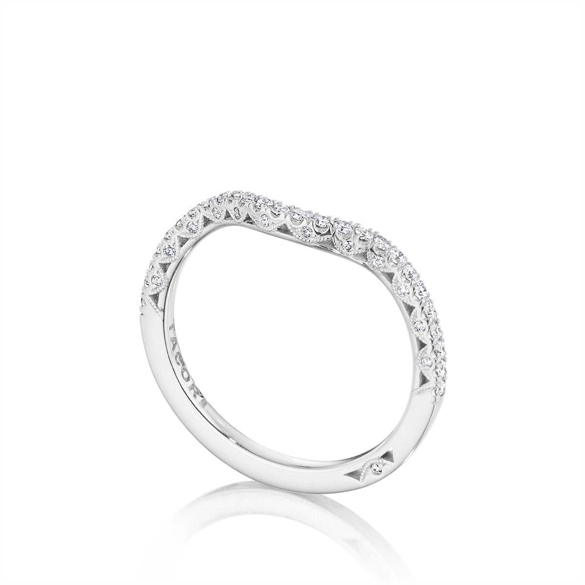 Tacori Wedding Rings in White Gold containing Diamond HT 2561 B 1/2 W R