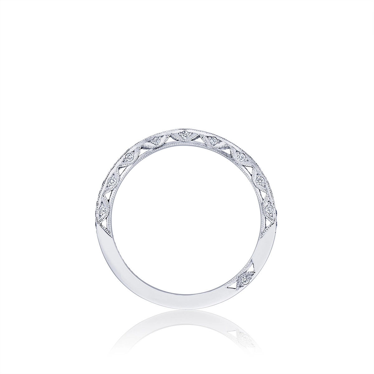 Tacori Wedding Rings in Platinum/Palladium containing Diamond HT 2562 B 1/2 R