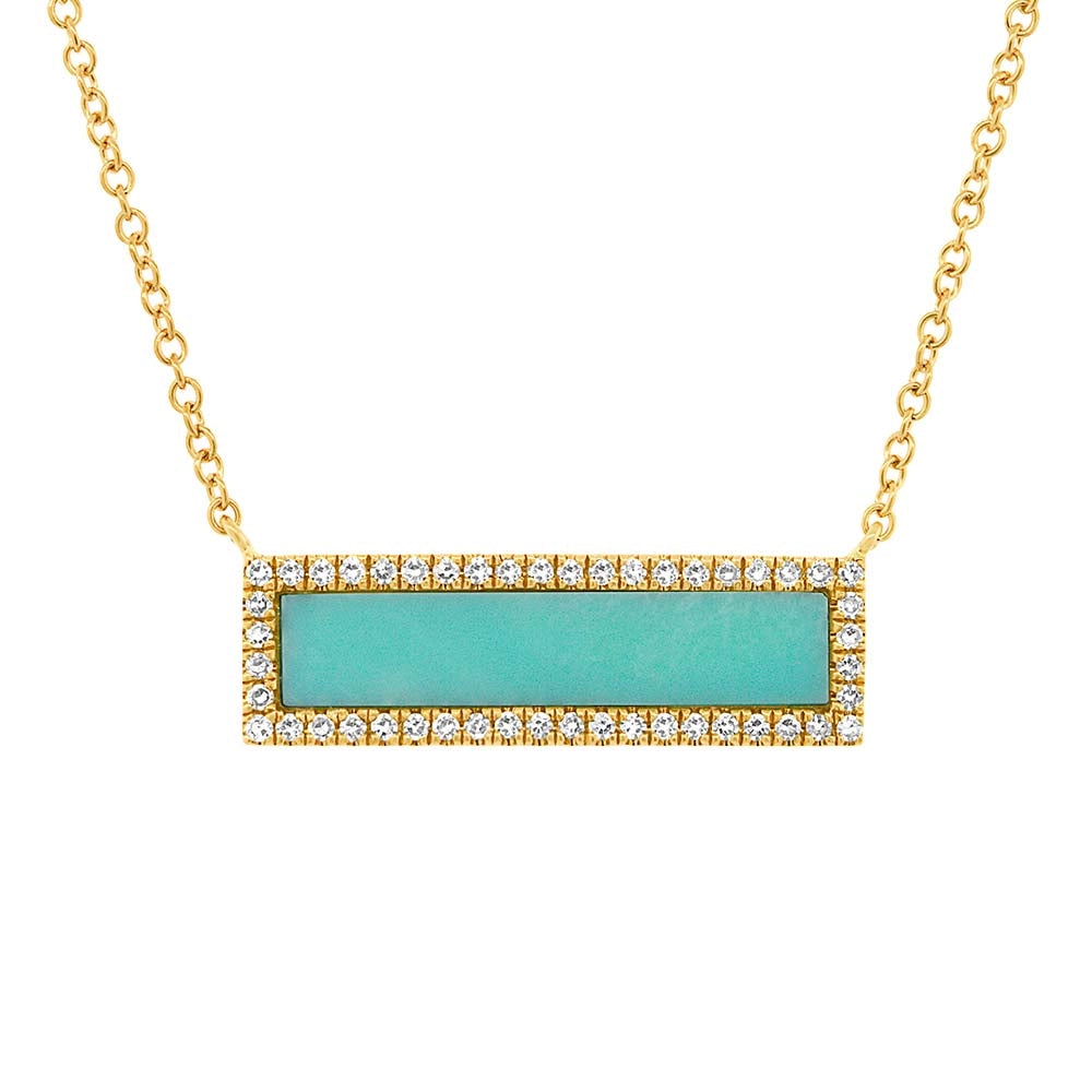 Necklaces Necklaces in Yellow Gold containing Multi-gemstone, Diamond, Turquoise 369596