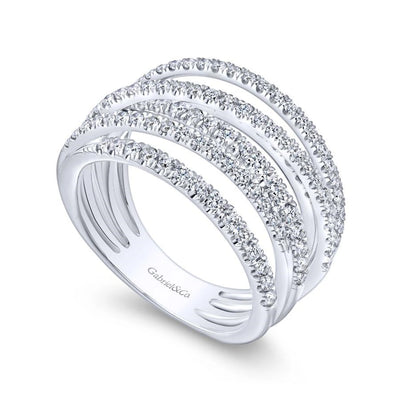 csv_image Gabriel & Co Ring in White Gold containing Diamond LR50964W45JJ
