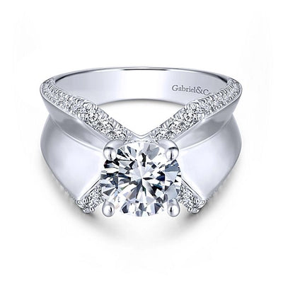 csv_image Gabriel & Co Engagement Ring in White Gold containing Diamond ER14093R6W44JJ