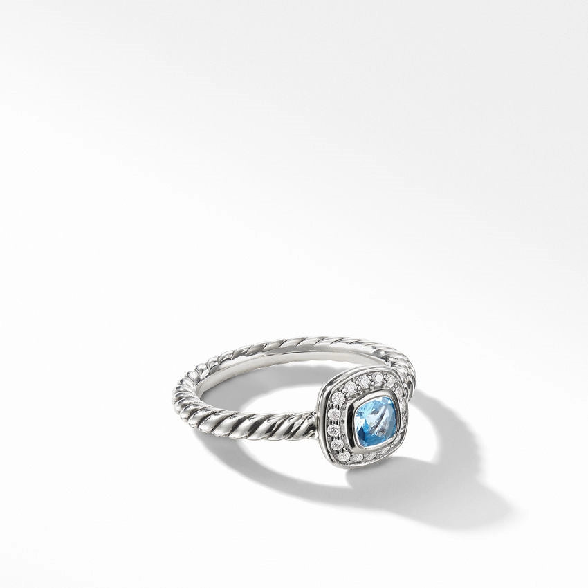 David Yurman Rings in Silver containing Blue topaz , Multi-gemstone, Diamond KR1038SSABTDI4