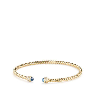 David Yurman Bracelets in Yellow Gold containing Blue topaz , Multi-gemstone, Diamond B13767D88AIBDIM