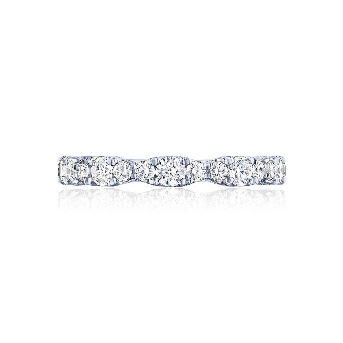 Tacori Wedding Rings in Platinum/Palladium containing Diamond HT 2653 B 3/4