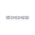 Tacori Wedding Rings in Platinum/Palladium containing Diamond HT 2653 B 3/4