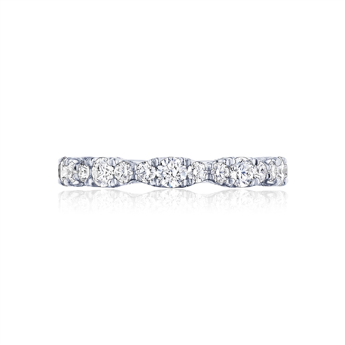 Tacori Wedding Rings in Platinum/Palladium containing Diamond HT 2653 B 3/4
