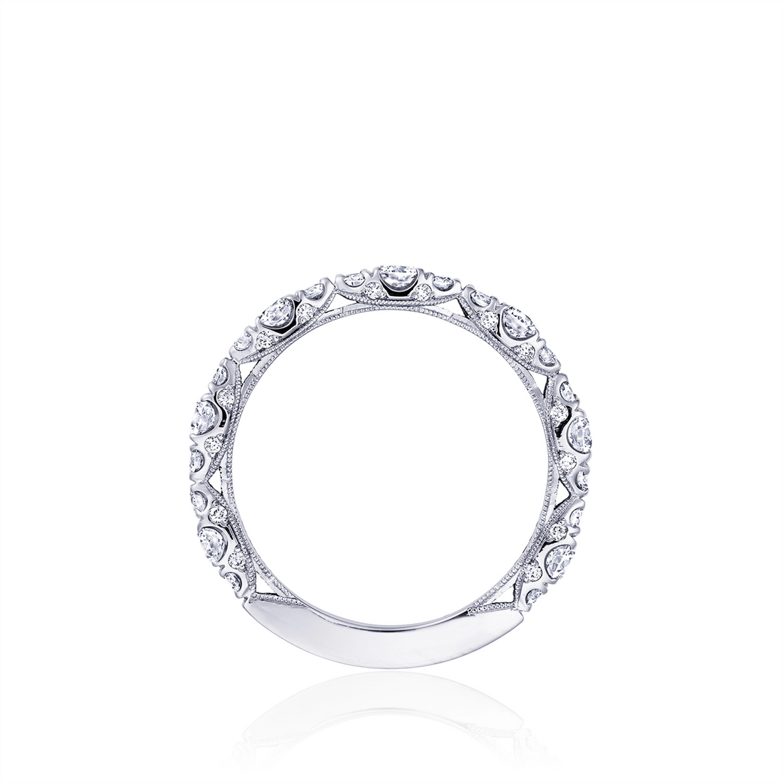 Tacori Wedding Rings in Platinum/Palladium containing Diamond HT 2653 B 3/4
