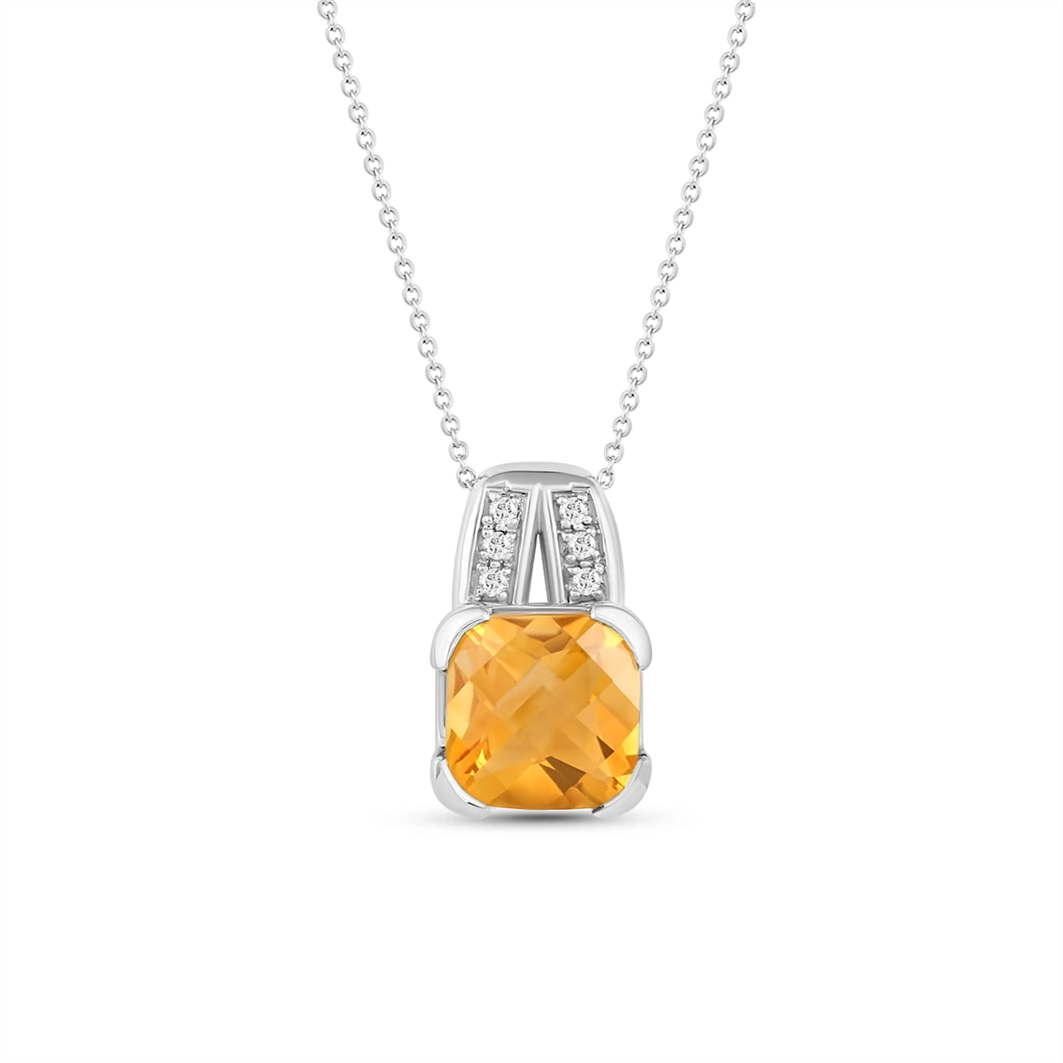 Pendants Pendants in White Gold containing Citrine, Multi-gemstone, Diamond SMFK-CI