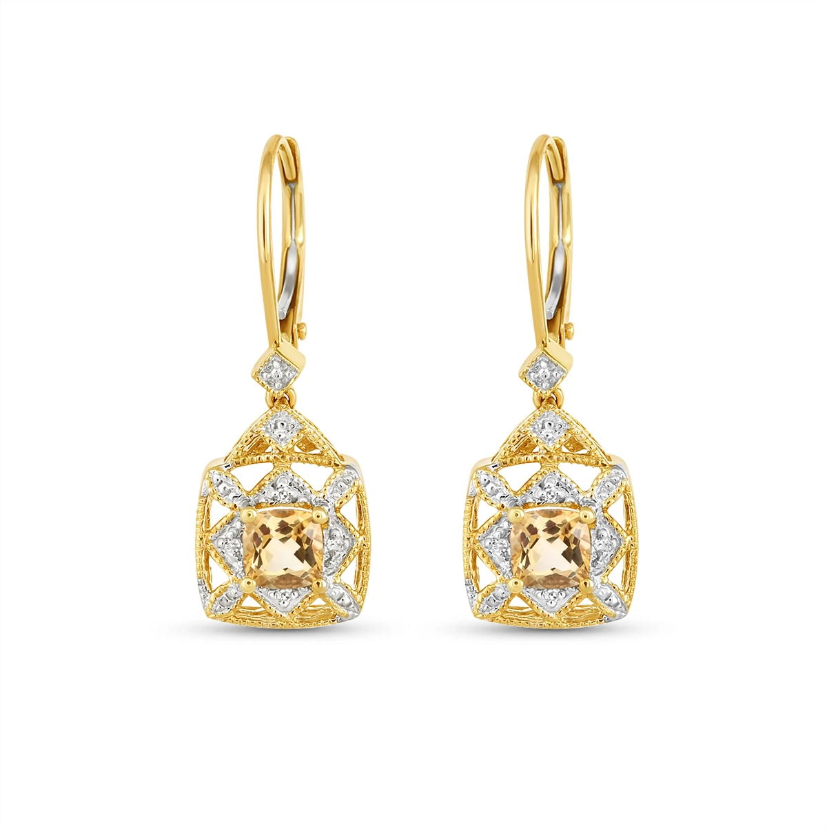 Earrings Earrings in Yellow Gold containing Citrine, Multi-gemstone, Diamond ER1-01193
