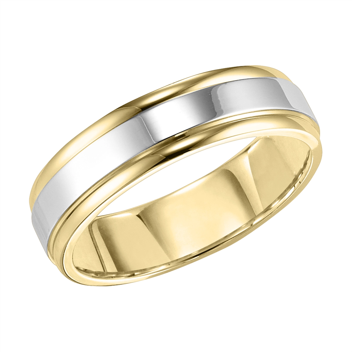 Mens Bands Wedding Rings in Mixed Metals 375975