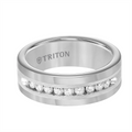 Mens Bands Wedding Rings in Alternative Metals containing Diamond 375981