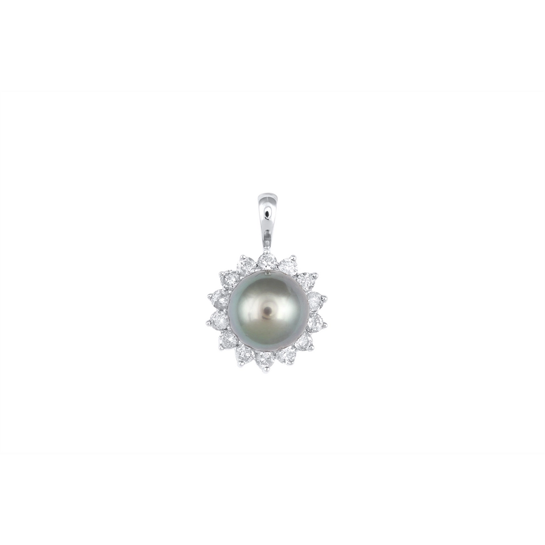Pendants Pendants in White Gold containing Multi-gemstone, Diamond, Pearl 376479