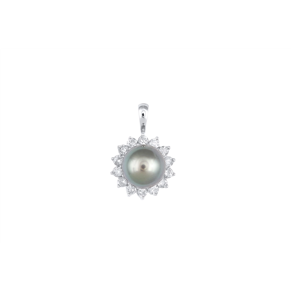 Pendants Pendants in White Gold containing Multi-gemstone, Diamond, Pearl 376479