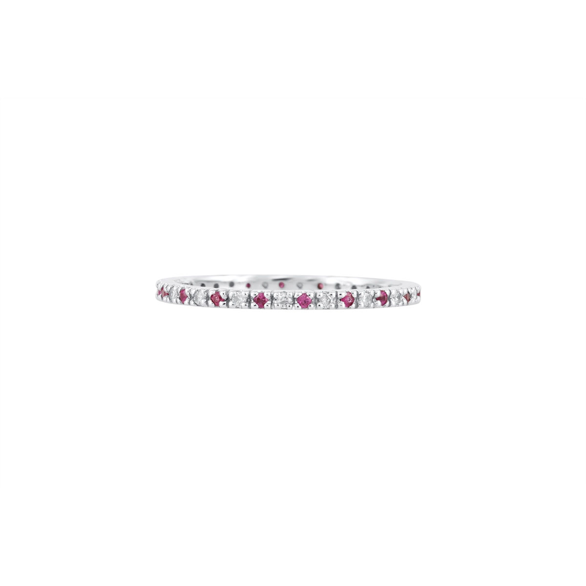 Rings Wedding Rings in White Gold containing Multi-gemstone, Diamond, Ruby 376607