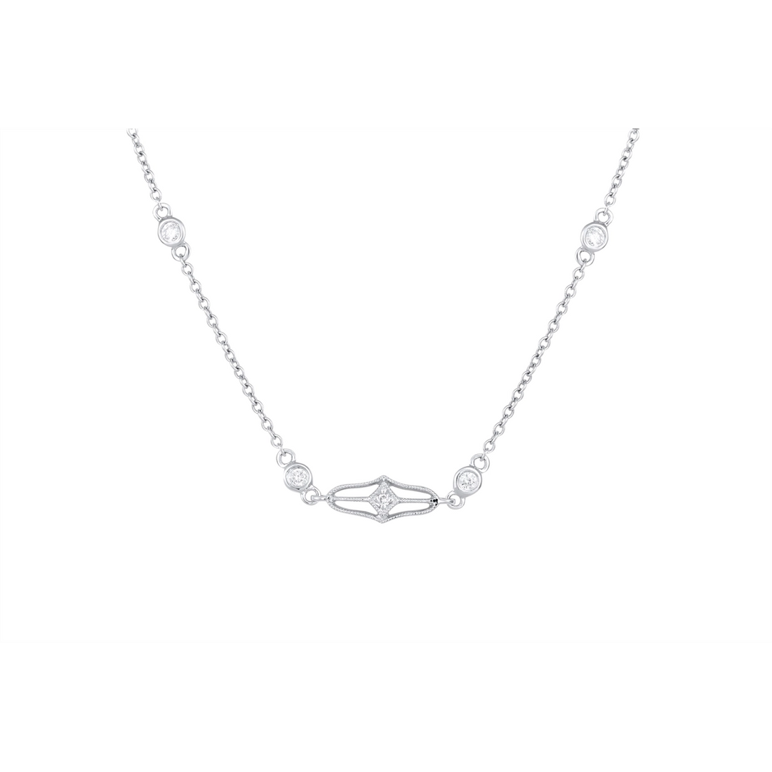 Necklaces Necklaces in White Gold containing Diamond 377326