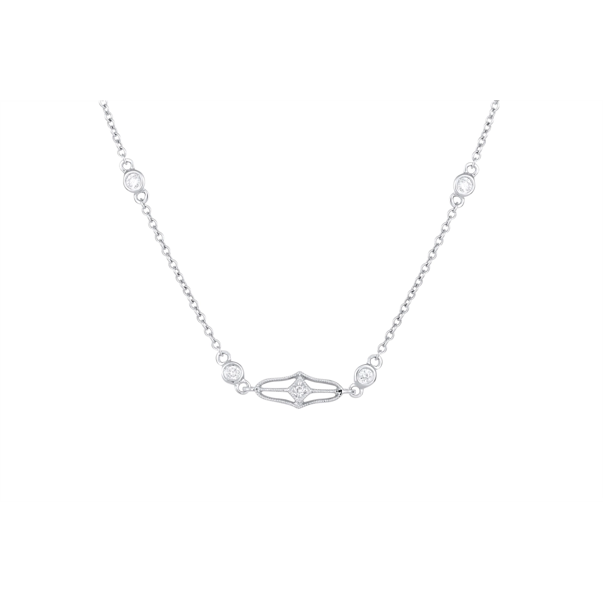 Necklaces Necklaces in White Gold containing Diamond 377326