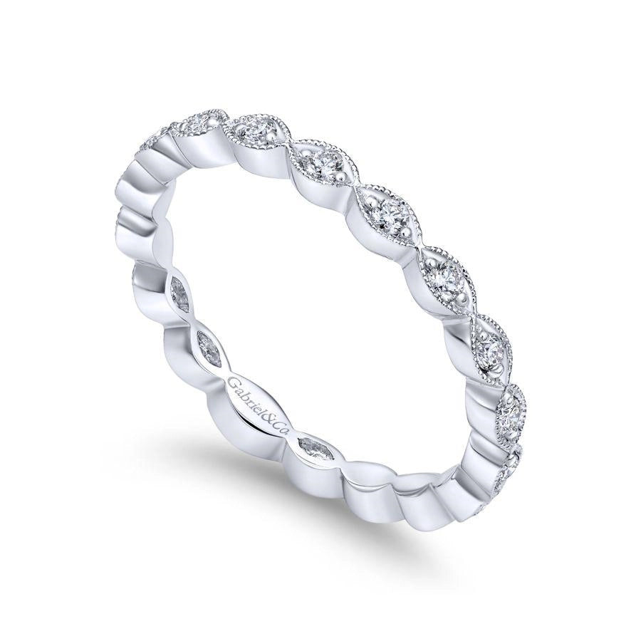 Gabriel & Co Rings in White Gold containing Diamond LR4794W45JJ