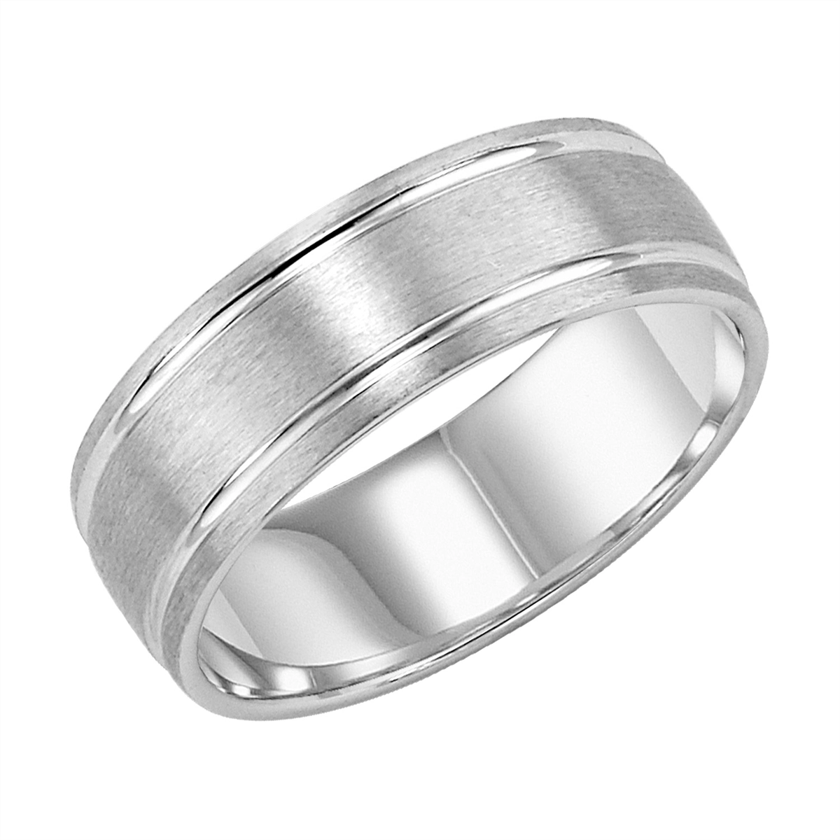 Mens Bands Wedding Rings in White Gold 377903