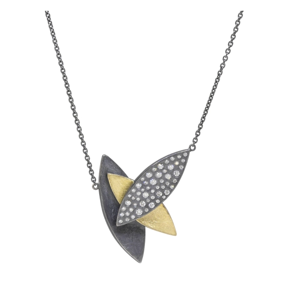 Todd Reed Necklaces in Mixed Metals containing Diamond CUST-N2500-WH