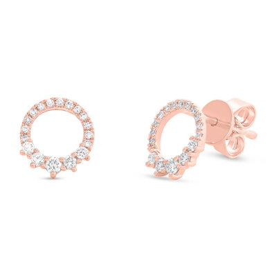Earrings Earrings in Rose Gold containing Diamond 378366
