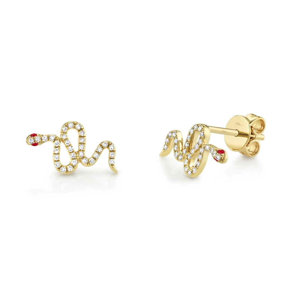 Earrings Earrings in Yellow Gold containing Multi-gemstone, Diamond, Ruby 378478